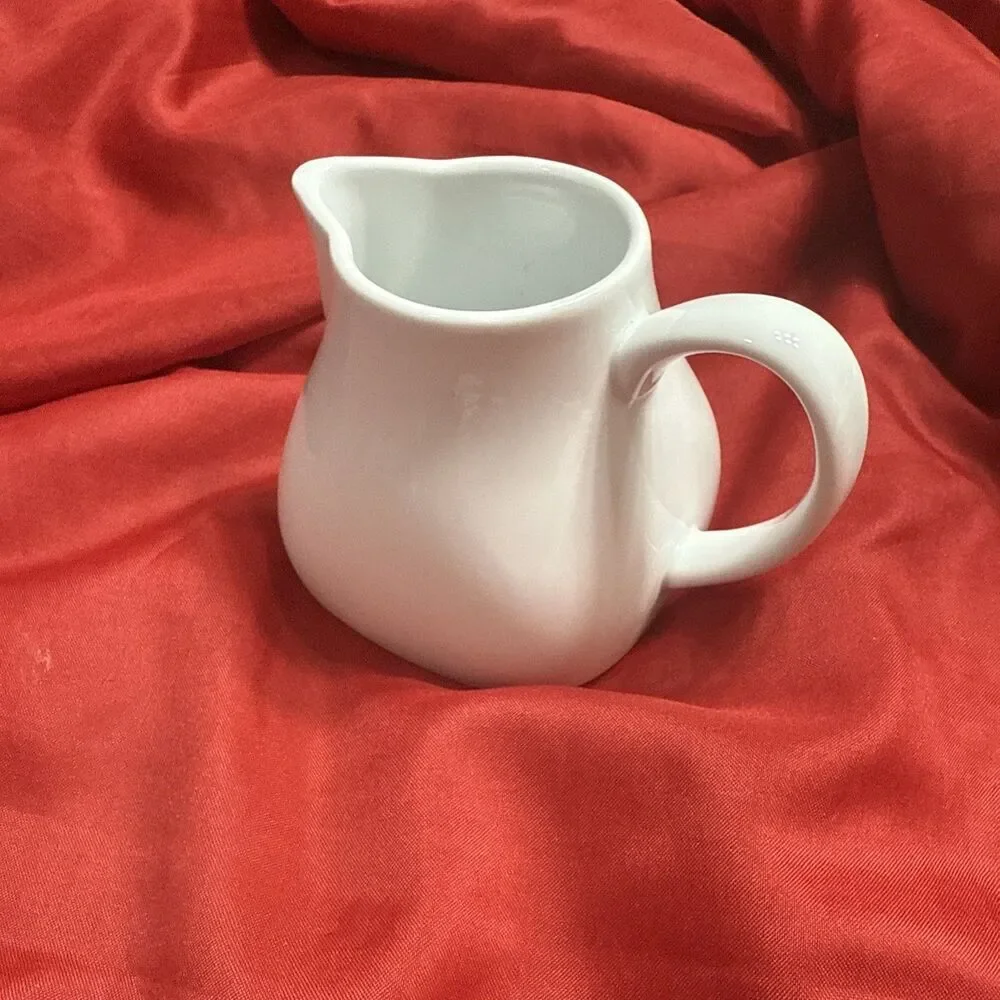 Pier‎ 1 Luminous White Porcelain Creamer Pitcher 3-1/4